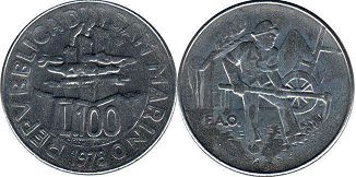 монета Сан-Марино 100 лир 1978