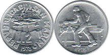 монета Сан-Марино 2 лиры 1978