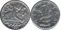 монета Сан-Марино 50 лир 1995
