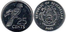 монета Сейшельские Острова 25 центов 2003