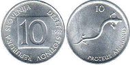 монета Словения 10 стотинов 1992