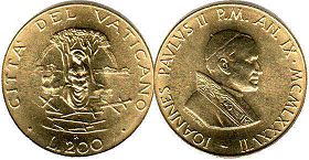 монета Ватикан 200 лир 1987