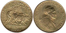 монета Ватикан 200 лир 1982