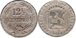 монета Венесуэла 12,5 сентимо 1947