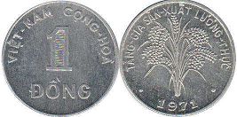 монета Южный Вьетнам 1 донг 1971