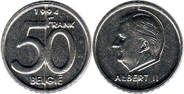 монета Бельгия 50 франков 1994