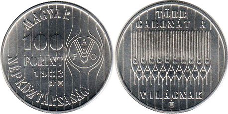 монета Венгрия 100 форинтов 1983