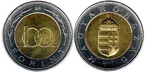 монета Венгрия 100 форинтов 2017