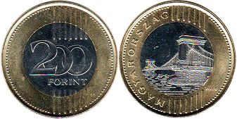монета Венгрия 200 форинтов 2018