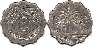 монета Ирак 10 филс 1971