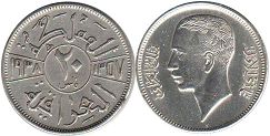 монета Ирак 20 филс 1938