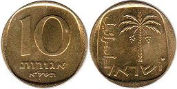 монета Израиль 10 агор 1971