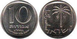 монета Израиль 10 агор 1973