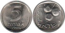 монета Израиль 5 агор 1976