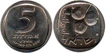 монета Израиль 5 агор 1973