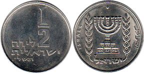 монета Израиль 1/2 лиры 1976