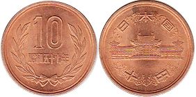 монета Япония 10 йен 1982