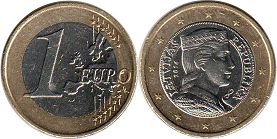 монета Латвия 1 евро 2014