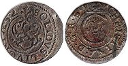 монета Ливония солид 1647
