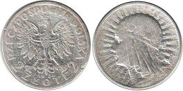 монета Польша 2 злотых 1934