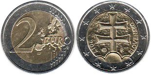 монета Словакия 2 евро 2017