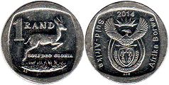 монета ЮАР 1 рэнд 2014