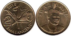 монета Свазиленд 2 эмалангени 2015