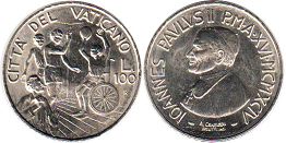 монета Ватикан 100 лир 1994