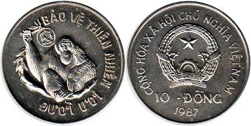 монета Вьетнам 10 донг 1987