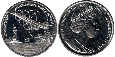 монета Виргинские Острова 1 доллар 2013