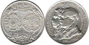 монета Бразилия 2000 рейс 1922