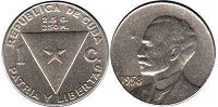 монета Куба 1 сентаво 1958