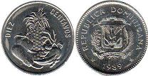 монета Доминиканская Республика 10 сентаво 1989