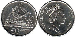 монета Фиджи 50 центов 2009