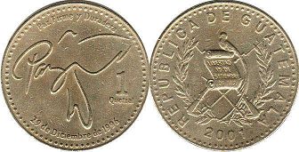 монета Гватемала 1 кетсаль 2001