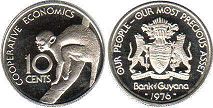 монета Гайана 10 центов 1976