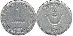 монета Израиль 1 пруто 1949