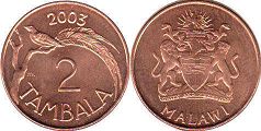 монета Малави 2 тамбала 2003 