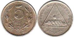 монета Никарагуа 5 сентаво 1898