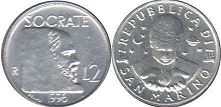 монета Сан-Марино 2 лиры 1996