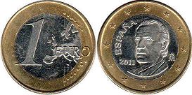 монета Испания 1 евро 2011