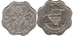 монета Свазиленд 10 центов 1979