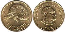 монета Тонга 1 сенити 1974