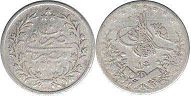монета Египет 1 куруш 1884