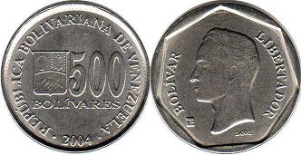 монета Венесуэла 1000 боливаров 2004