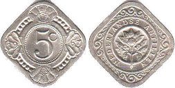монета Нидерландские Антиллы 5 центов 1967