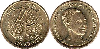 монета Дания 20 крон 2015