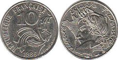 монета Франция 10 франков 1986