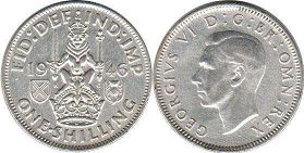 монета Великобритания 1 шиллинг 1946