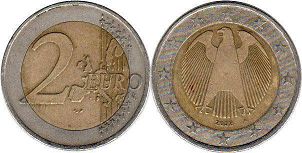 монета Германия 2 евро 2002